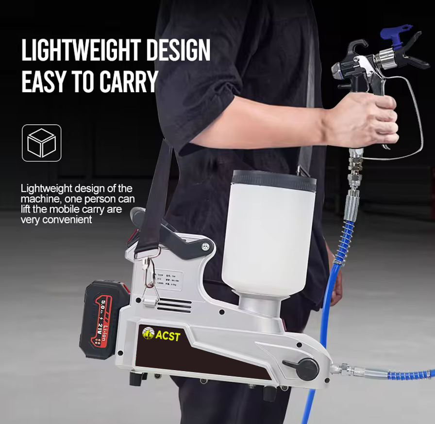ACST Multifunctional 300W Lithium Airless Paint Sprayer with 2L Portable Electric Spray Welder (No Makita Battery)