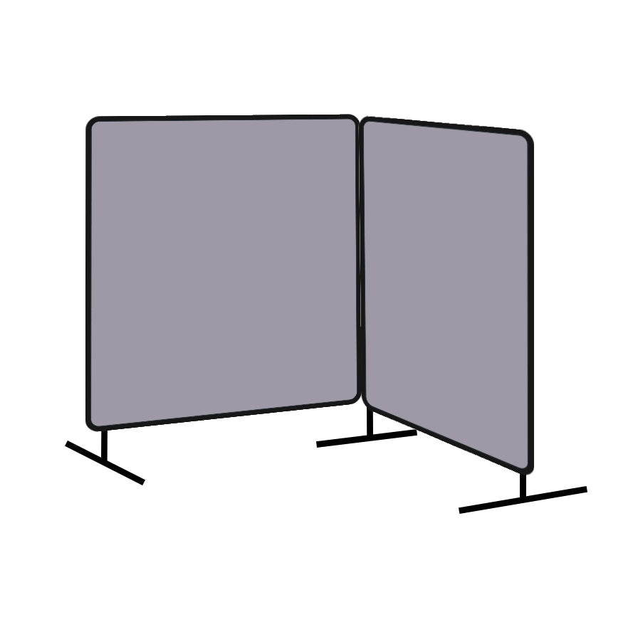 ACST 5x5 ft UV Blocking Clear Vinyl FR Portable Welding Curtain(Two Panel) with Frame