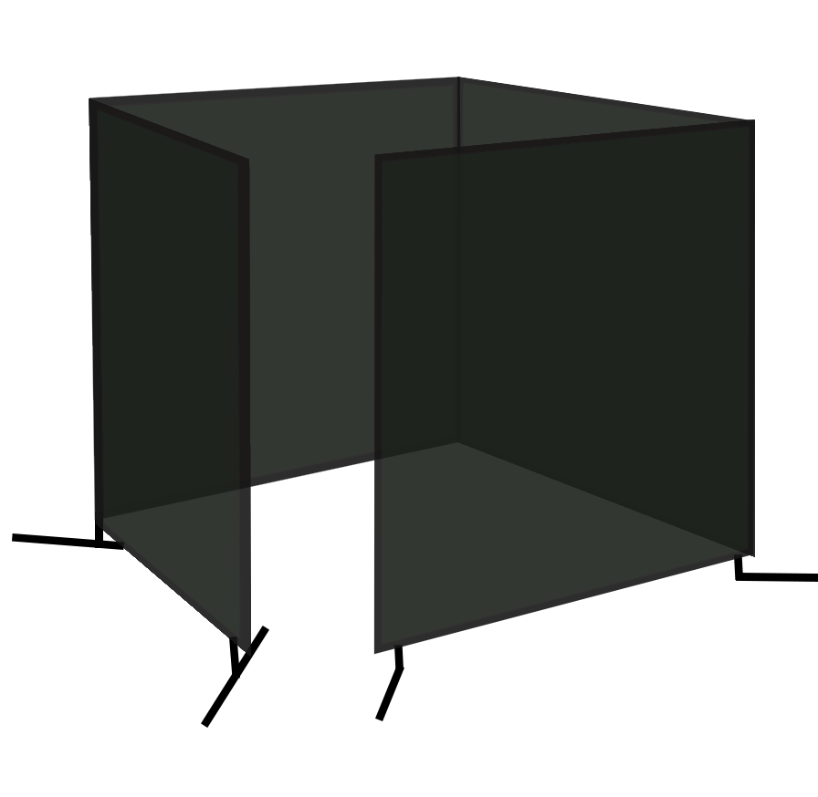 ACST 6x8 ft Green Vinyl Portable Welding Curtain(Four Panel) with Frame
